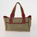 GUCCI GG Web Sherry Line Tote Bag Hand Bag 4 Set Beige Brown Auth ti4033-16
