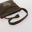 GUCCI GG Web Sherry Line Tote Bag Hand Bag 4 Set Beige Brown Auth ti4033-24