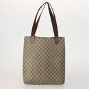 GUCCI GG Web Sherry Line Tote Bag Hand Bag 4 Set Beige Brown Auth ti4033-3
