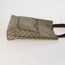 GUCCI GG Web Sherry Line Tote Bag Hand Bag 4 Set Beige Brown Auth ti4033-4