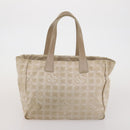 HERMES Chanel Tote Bag Canvas 2 Set Black Beige Auth ti4035-10