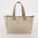 HERMES Chanel Tote Bag Canvas 2 Set Black Beige Auth ti4035-11