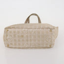 HERMES Chanel Tote Bag Canvas 2 Set Black Beige Auth ti4035-15