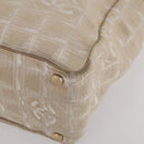 HERMES Chanel Tote Bag Canvas 2 Set Black Beige Auth ti4035-17