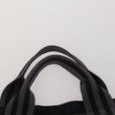 HERMES Chanel Tote Bag Canvas 2 Set Black Beige Auth ti4035-6