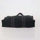 HERMES Chanel Tote Bag Canvas 2 Set Black Beige Auth ti4035-7