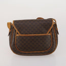 CELINE Bally Macadam Tote Bag Shoulder Bag Leather PVC 4 Set Brown Auth ti4036-10