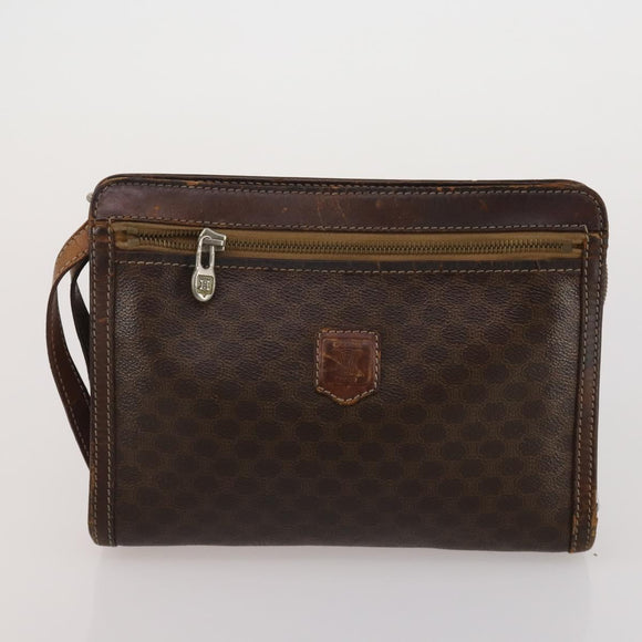 CELINE Bally Macadam Tote Bag Shoulder Bag Leather PVC 4 Set Brown Auth ti4036