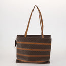 CELINE Bally Macadam Tote Bag Shoulder Bag Leather PVC 4 Set Brown Auth ti4036-3
