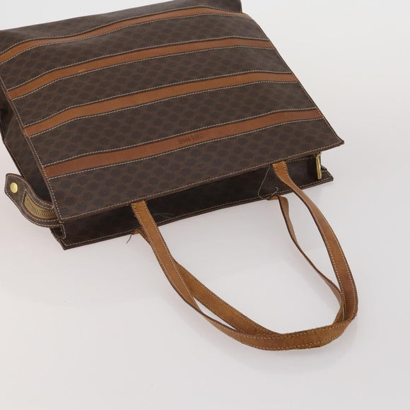 CELINE Bally Macadam Tote Bag Shoulder Bag Leather PVC 4 Set Brown Auth ti4036
