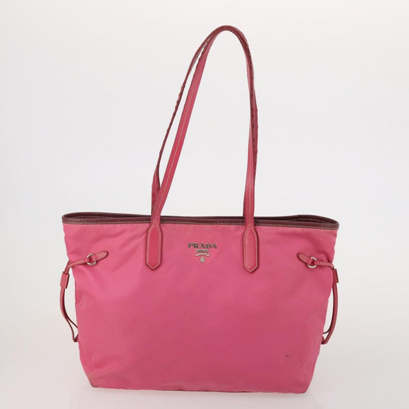 PRADA Tote Bag Shoulder Bag Nylon 4 Set Navy Pink Auth ti4037