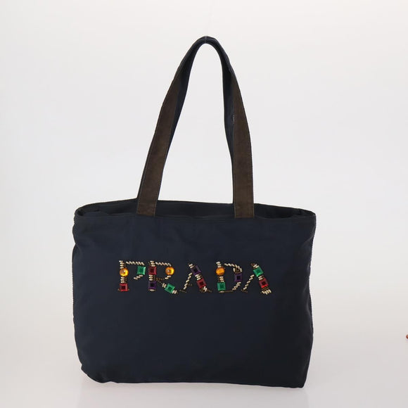 PRADA Tote Bag Shoulder Bag Nylon 4 Set Navy Pink Auth ti4037