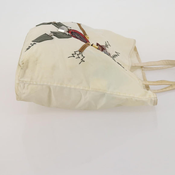 PRADA Shoulder Bag Tote Bag Nylon 4 Set Khaki Pink Auth ti4038