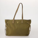PRADA Shoulder Bag Tote Bag Nylon 4 Set Khaki Pink Auth ti4038-2