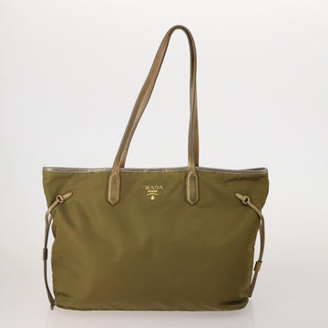 PRADA Shoulder Bag Tote Bag Nylon 4 Set Khaki Pink Auth ti4038 - 0