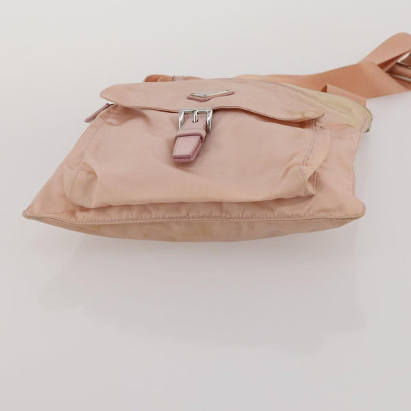 PRADA Shoulder Bag Tote Bag Nylon 4 Set Khaki Pink Auth ti4038