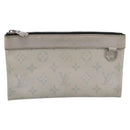 LOUIS VUITTON Taigalama Pochette Discovery PM Bag White M30279 LV Auth ti4043-2