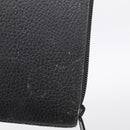 HERMES Clutch Bag Leather Black Auth ti4044-12