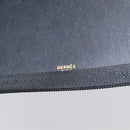 HERMES Clutch Bag Leather Black Auth ti4044-15
