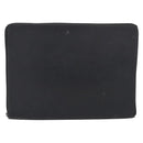 HERMES Clutch Bag Leather Black Auth ti4044-2