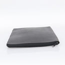 HERMES Clutch Bag Leather Black Auth ti4044-4