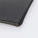 HERMES Clutch Bag Leather Black Auth ti4044-8