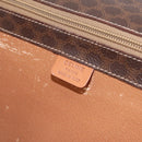 CELINE Macadam Business Bag PVC Brown Gold Tone Auth ti4052-19