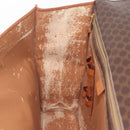 CELINE Macadam Business Bag PVC Brown Gold Tone Auth ti4052-21