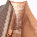 CELINE Macadam Business Bag PVC Brown Gold Tone Auth ti4052-22