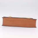 CELINE Macadam Business Bag PVC Brown Gold Tone Auth ti4052-9