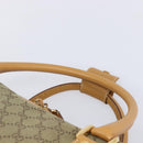 GUCCI GG Canvas Boston Bag Khaki Gold Tone 010 615 3651 Auth ti4055-10