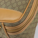 GUCCI GG Canvas Boston Bag Khaki Gold Tone 010 615 3651 Auth ti4055-12