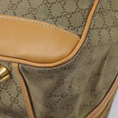 GUCCI GG Canvas Boston Bag Khaki Gold Tone 010 615 3651 Auth ti4055-14