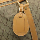 GUCCI GG Canvas Boston Bag Khaki Gold Tone 010 615 3651 Auth ti4055-16