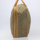 GUCCI GG Canvas Boston Bag Khaki Gold Tone 010 615 3651 Auth ti4055-4