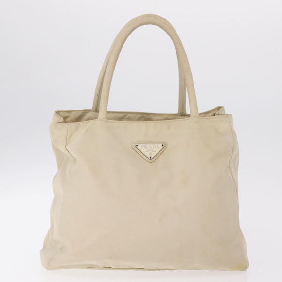 PRADA Hand Bag Nylon 2 Set Ivory Auth ti4056