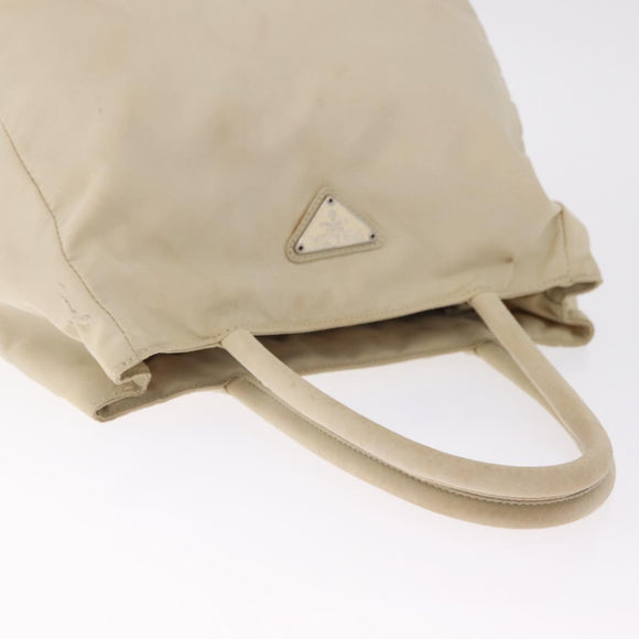 PRADA Hand Bag Nylon 2 Set Ivory Auth ti4056