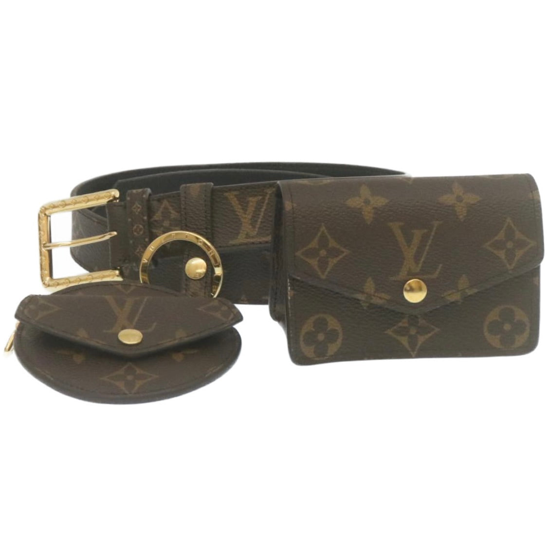 LOUIS VUITTON Monogram Ceinture Daily Multi Pocket Waist Bag M0236Y Auth ai676A