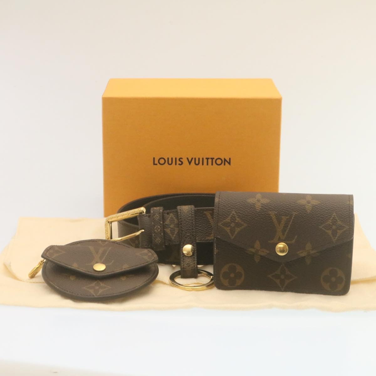 LOUIS VUITTON Monogram Ceinture Daily Multi Pocket Waist Bag M0236Y Auth ai676A