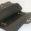 CHANEL Mademoiselle Turn Lock Flap Shoulder Bag Lamb Skin Black CC Auth ai677AV-17