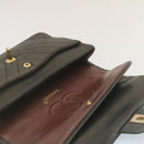 CHANEL Mademoiselle Turn Lock Flap Shoulder Bag Lamb Skin Black CC Auth ai677AV-10