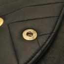 CHANEL Mademoiselle Turn Lock Flap Shoulder Bag Lamb Skin Black CC Auth ai677AV-18