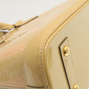 LOUIS VUITTON Vernis Rayures Alma BB Hand Bag 2way Beige Pink M90970 Auth ai678M-9