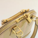 LOUIS VUITTON Vernis Rayures Alma BB Hand Bag 2way Beige Pink M90970 Auth ai678M-6