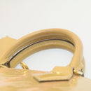LOUIS VUITTON Vernis Rayures Alma BB Hand Bag 2way Beige Pink M90970 Auth ai678M-8