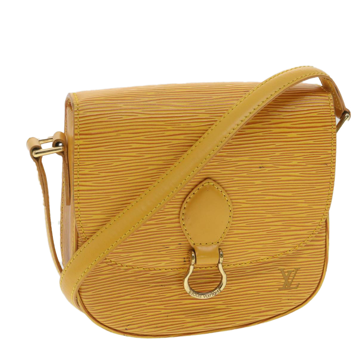 LOUIS VUITTON Epi Saint Cloud PM Shoulder Bag Yellow M52219 LV Auth ai688