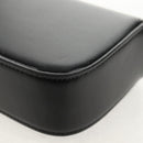 CELINE Mini Triomphe Shoulder Bag Leather Black Gold Auth TR156-13