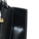 CELINE Mini Triomphe Shoulder Bag Leather Black Gold Auth TR156-18
