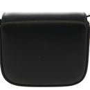 CELINE Mini Triomphe Shoulder Bag Leather Black Gold Auth TR156-2