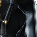 CELINE Mini Triomphe Shoulder Bag Leather Black Gold Auth TR156-20